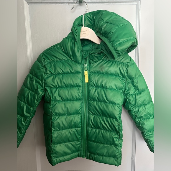 Primary Kids Green Puffer Jacket with Hood - Picture 2 of 7